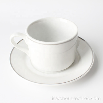 Tazze in ceramica in porcellana all&#39;ingrosso tazza e piattino